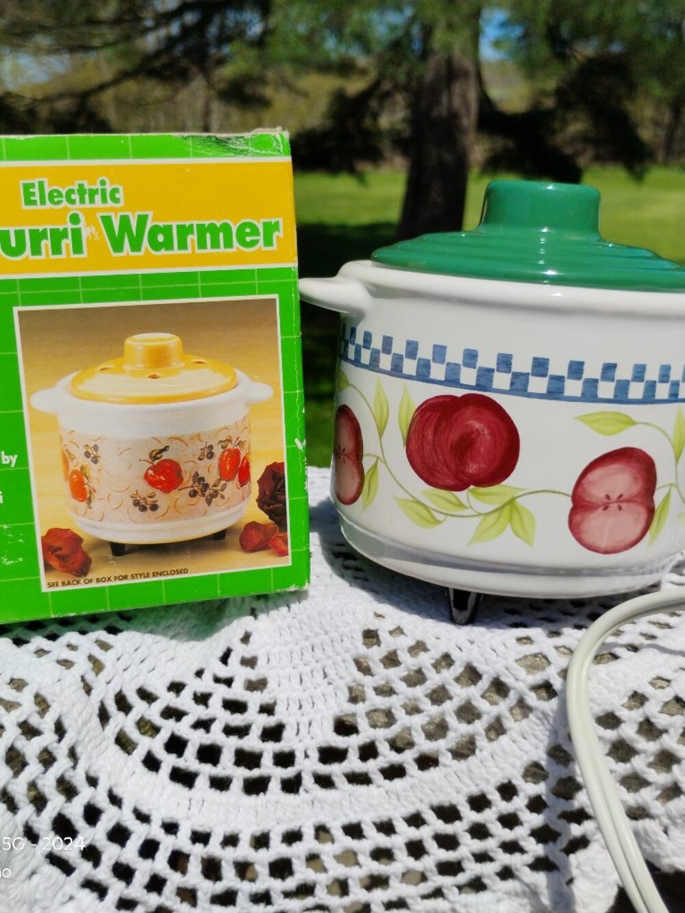 electric potpourri warmer orig box instructions vintage 1980s -90s cottagecore